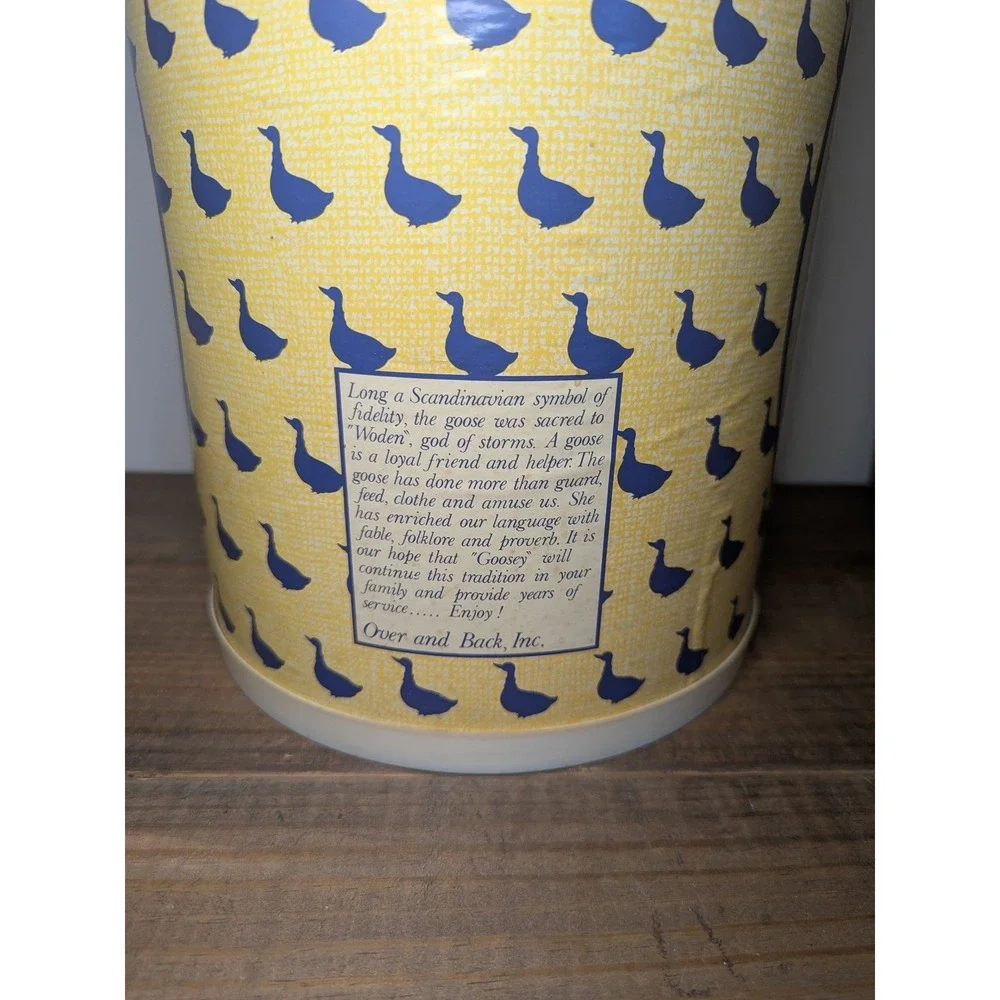 RARE Goosey Lucy Cookie Jar Vtg 1980s Over and Back Inc Storage Container Bucket
